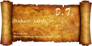 Duducz Teréz névjegykártya